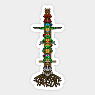 Turtle Pixel Totem Sticker